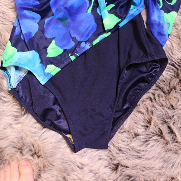 Vintage 90s Floral One Piece Swimsuit - Picture 3 of 9